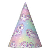 Cute Kawaii Unicorn Pastel Rainbow Magical パーティーハット (左)