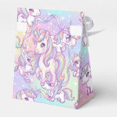 Cute Kawaii Unicorn Pastel Rainbow Magical フェイバーボックス (裏面サイド)
