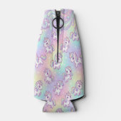 Cute Kawaii Unicorn Pastel Rainbow Magical ボトルクーラー (裏面)
