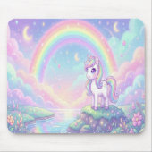 Cute Kawaii Unicorn Pastel Rainbow Magical マウスパッド (正面)