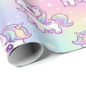 Cute Kawaii Unicorn Pastel Rainbow Magical ラッピングペーパー (ロールコーナー)