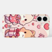 Cute Kawaii Valentine Bunny Bear Love Gift Case-Mate iPhoneケース (裏面 (横))