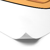 Cute Kawaii Waffle ポスター (角)