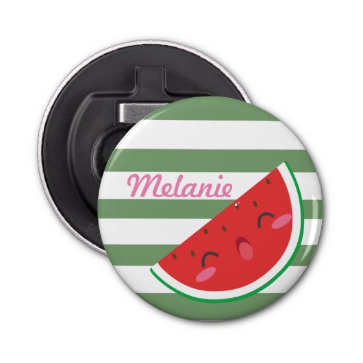 Cute Kawaii Watermelon Personalised 栓抜き (正面)