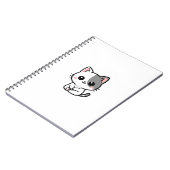 Cute Kawaii White Gray Kitten ノートブック (左側)