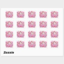 Cute Kawaii XOXO Cat Pastel Pink Romantic Love Sti