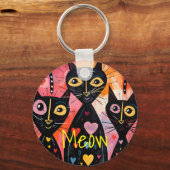 Cute Key Chain Kitten Cat & Dog Puppy Flip it キーホルダー (正面)