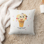 Cute kid pillow Add A Topping Addie Creamy Dreamie クッション (ブランケット)