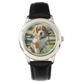 Cute Kid's Beagle Personalized 腕時計