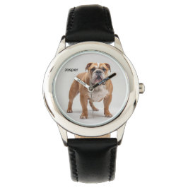 Cute Kid's Bulldog Personalized 腕時計