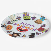 Cute Kids Halloween Costume Party ペーパープレート (アングル)
