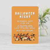 Cute Kids Halloween Night Party Custom 招待状 (スタンド正面)