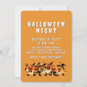 Cute Kids Halloween Night Party Custom 招待状 (正面)