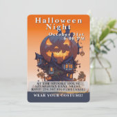 Cute Kids Halloween Night Party Custom 招待状 (スタンド正面)