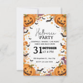 Cute Kids’ Halloween Party Invitation – Editable   招待状 (正面)