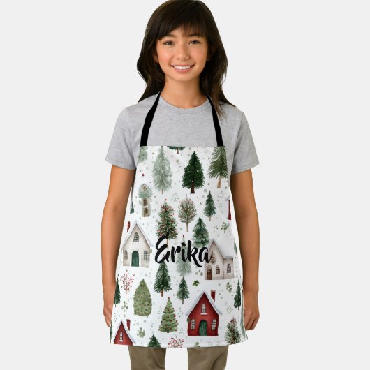 Cute Kids Holiday Apron with Name エプロン (インサイチュ)