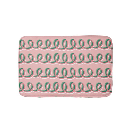 Cute Kid's Looped Pink Bath Rug バスマット (正面)
