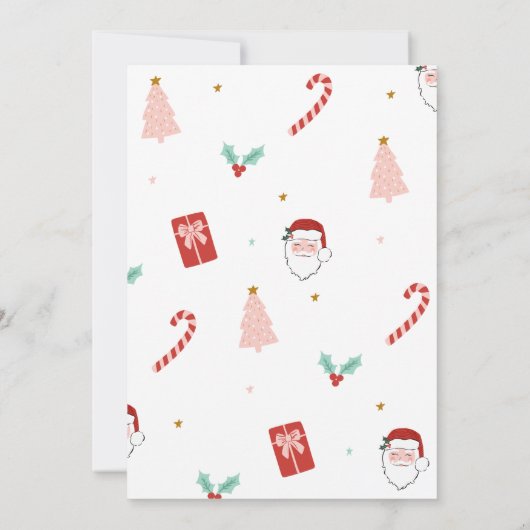 Cute Kids Merry Little Christmas Party Invitations 招待状 (裏面)