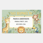 Cute Kids Name Labels : このアイテムは 長方形シール (正面)
