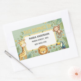 Cute Kids Name Labels : このアイテムは 長方形シール