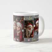 Cute Kids Santa Photo Collage Mug ジャンボコーヒーマグカップ (正面右)