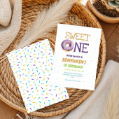 Cute kids Sweet One Donut 1st First Birthday  招待状