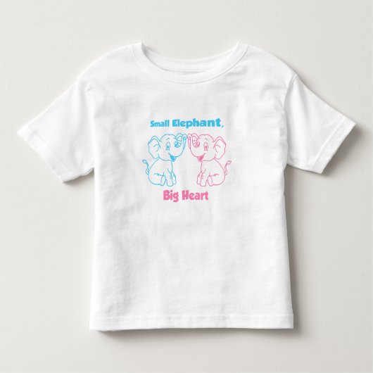 Cute Kids T-Shirt – Toddler Gift Elephant Love トドラーTシャツ (正面)
