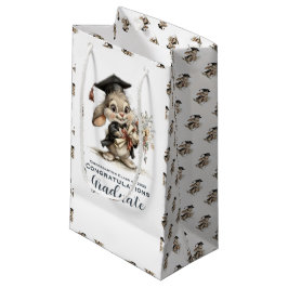  Cute Kindergarten Graduation Bunny Design スモールペーパーバッグ