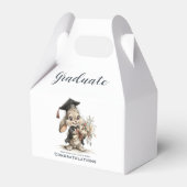  Cute Kindergarten Graduation Bunny Design フェイバーボックス (正面サイド)