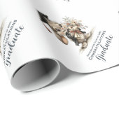  Cute Kindergarten Graduation Bunny Design ラッピングペーパー (ロールコーナー)