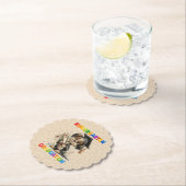  Cute Kindergarten Graduation Puppy Illustration ペーパーコースター (インサイチュ)