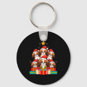 Cute King Charles Cavalier Le Dog Christmas Tree X キーホルダー (正面)