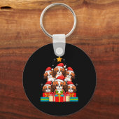 Cute King Charles Cavalier Le Dog Christmas Tree X キーホルダー (正面)