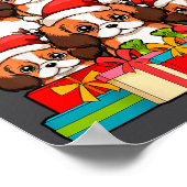 Cute King Charles Cavalier Le Dog Christmas Tree X ポスター (角)