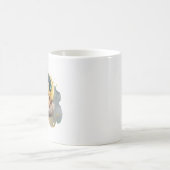 Cute  king Lion Sleeping On The Moon               モーフィングマグカップ (中央)