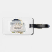 Cute king Lion Sleeping On The Moon ラゲッジタグ (裏面横)