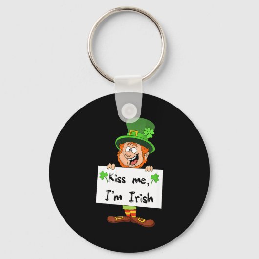 Cute Kiss Me Im Irish Lucky St Patricks Day For Ad キーホルダー (正面)