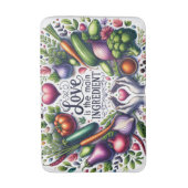 Cute kitchen love word art バスマット (正面縦)