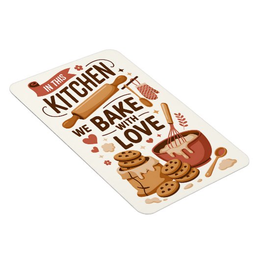 Cute Kitchen Wall Decor for Bakers マグネット (右側)