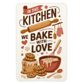 Cute Kitchen Wall Decor for Bakers マグネット (縦)