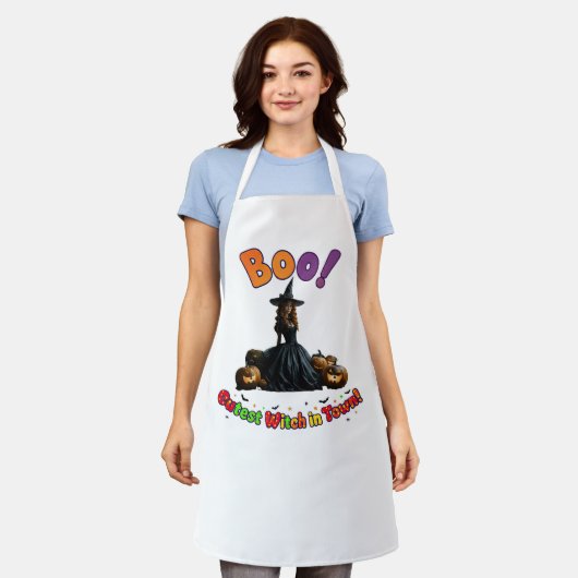 Cute Kitchen Witch Apron - Mommy's Magical Meals エプロン (着用した状態)