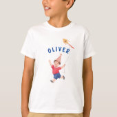 Cute Kite Birthday Boy T-shirt  Tシャツ (正面)