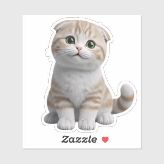 Cute Kitten 3D Cartoon Sticker Pack - Adorable Lit シール (シート)