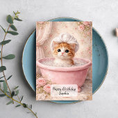 Cute Kitten Bath カード