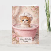 Cute Kitten Bath カード (正面)