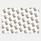 Cute Kitten Birthday ラッピングペーパーシート (正面)
