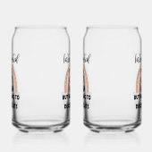 Cute Kitten Boho Rainbow "Introverted" Graphic ガラス缶 (右)