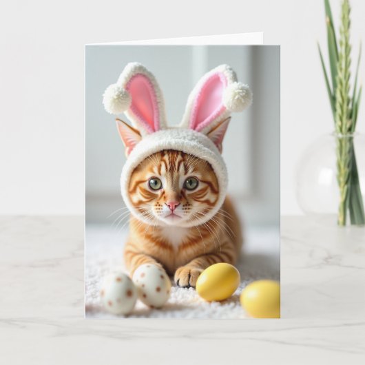 Cute Kitten Costume Portrait Card カード (正面)