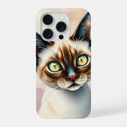 Cute Kitten Design with Vibrant Eyes iPhoneケース (裏面)