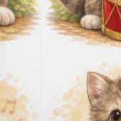 Cute Kitten Drum Pattern Wallpaper Kids 壁紙 (縫い目)